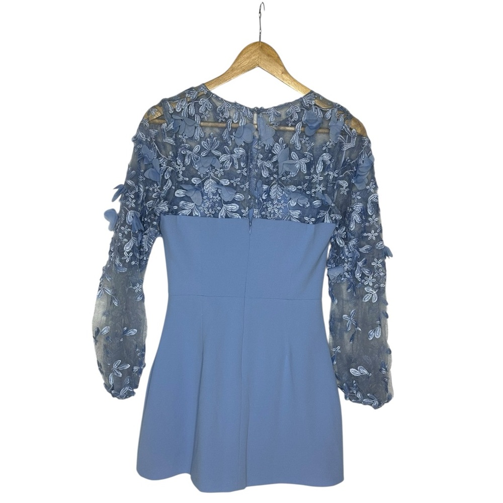 NWT Dress The Population MILA Embellished Lace Trim Long Sleeve Mini Dress m - Picture 8 of 16